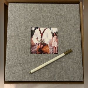 Linen light gray photo album